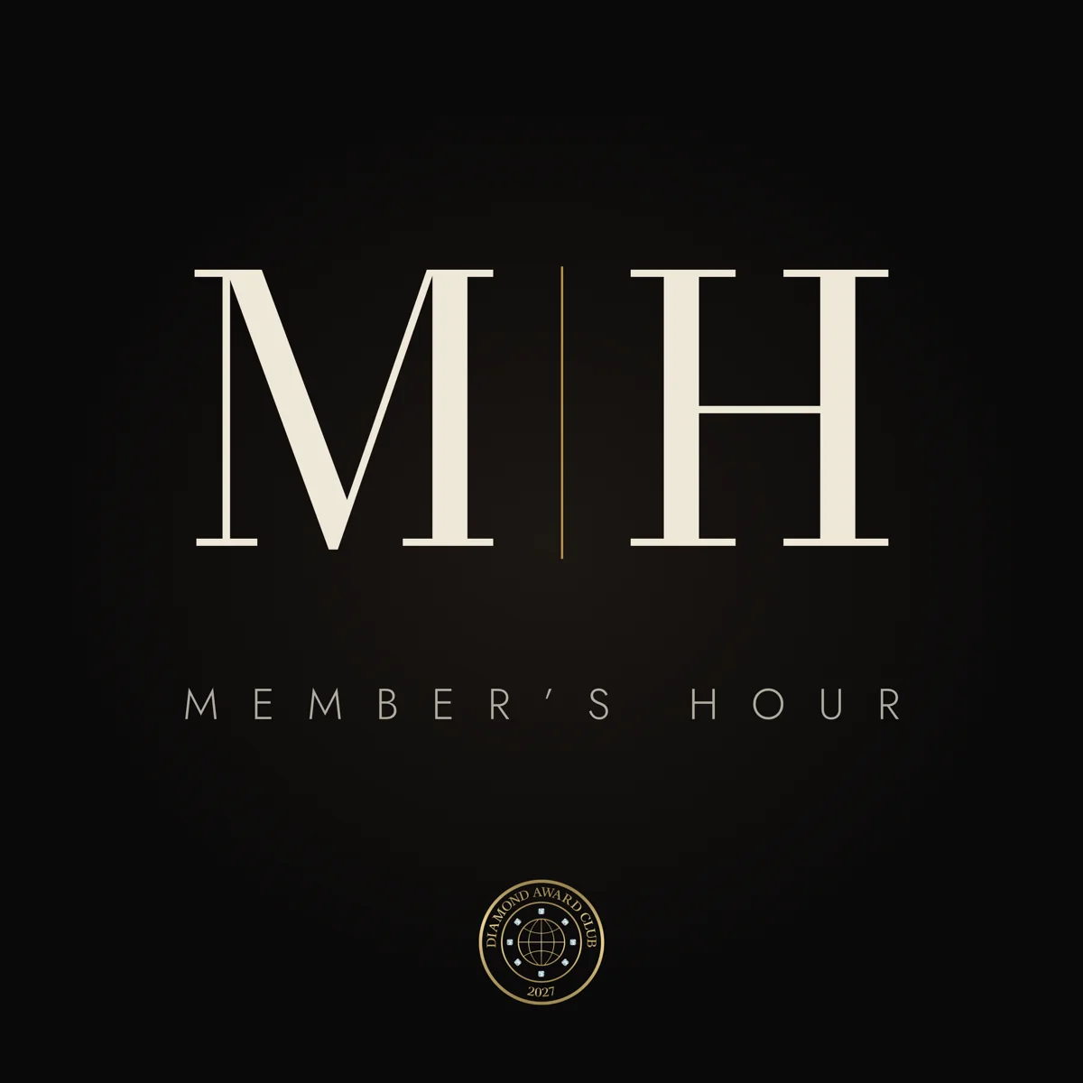 Member's Hour cover art: the M and H monogram above the Diamond Award Club seal